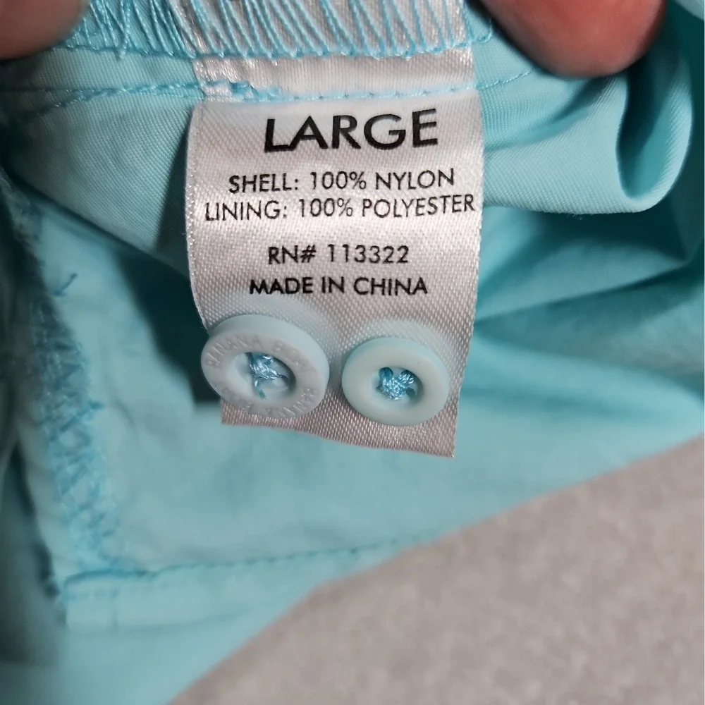 Banana Boat Womens Teal Vented Button Up Zion National Park Shirt Size Large